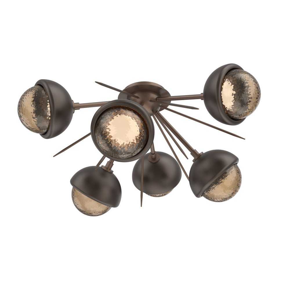 Cabochon Semi Flush Mount Burnished Bronze