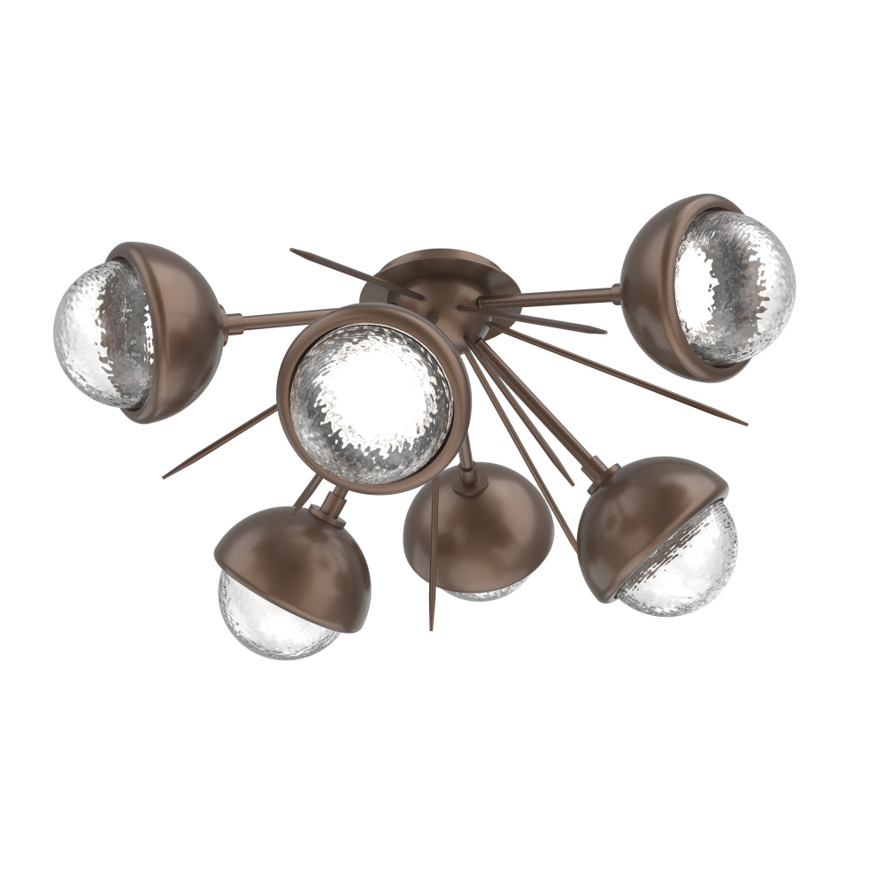 Cabochon Semi Flush Mount Burnished Bronze