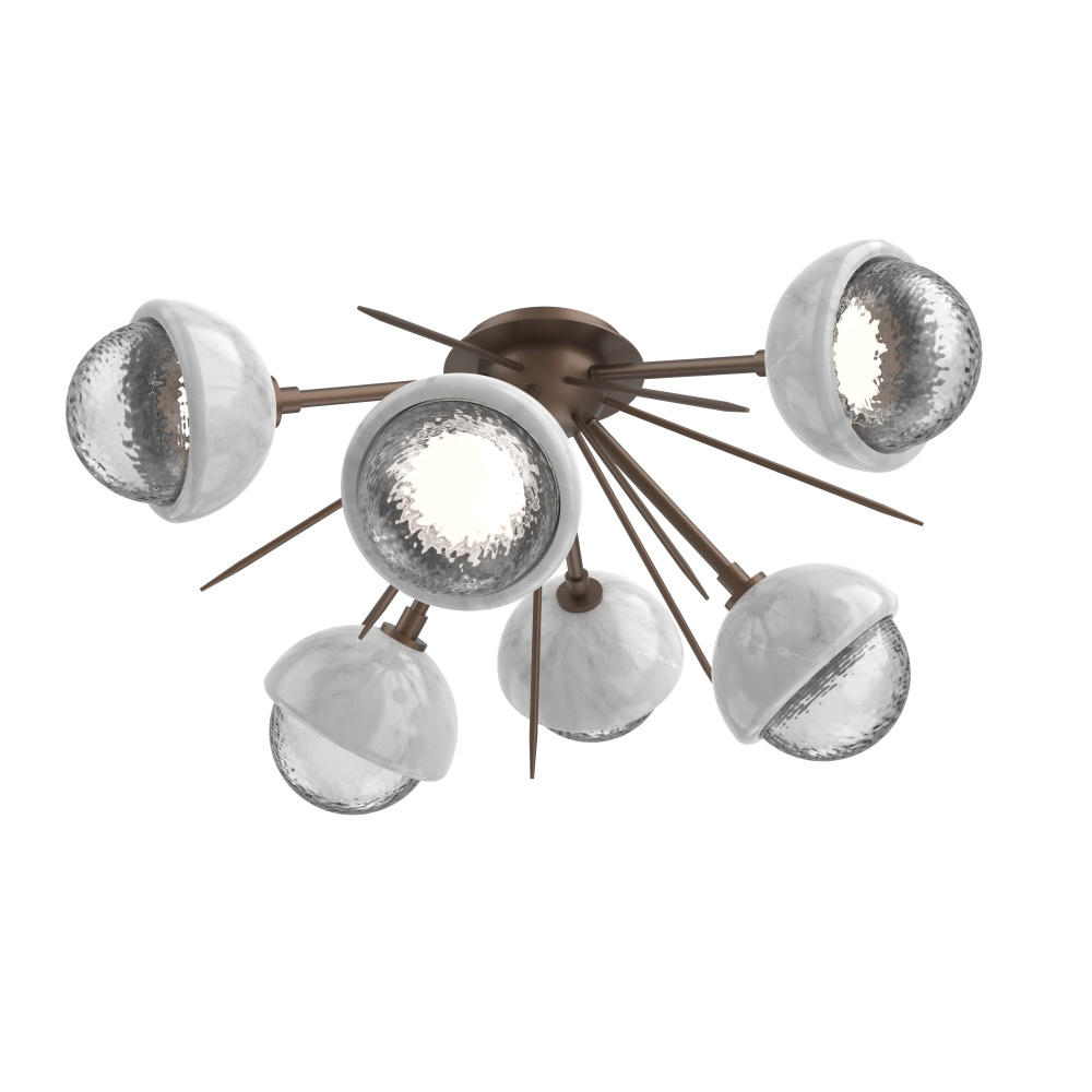 Cabochon Semi Flush Mount Burnished Bronze