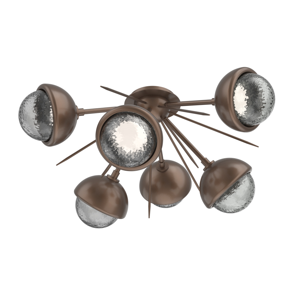 Cabochon Semi Flush Mount Burnished Bronze