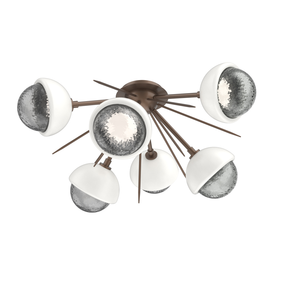 Cabochon Semi Flush Mount Burnished Bronze