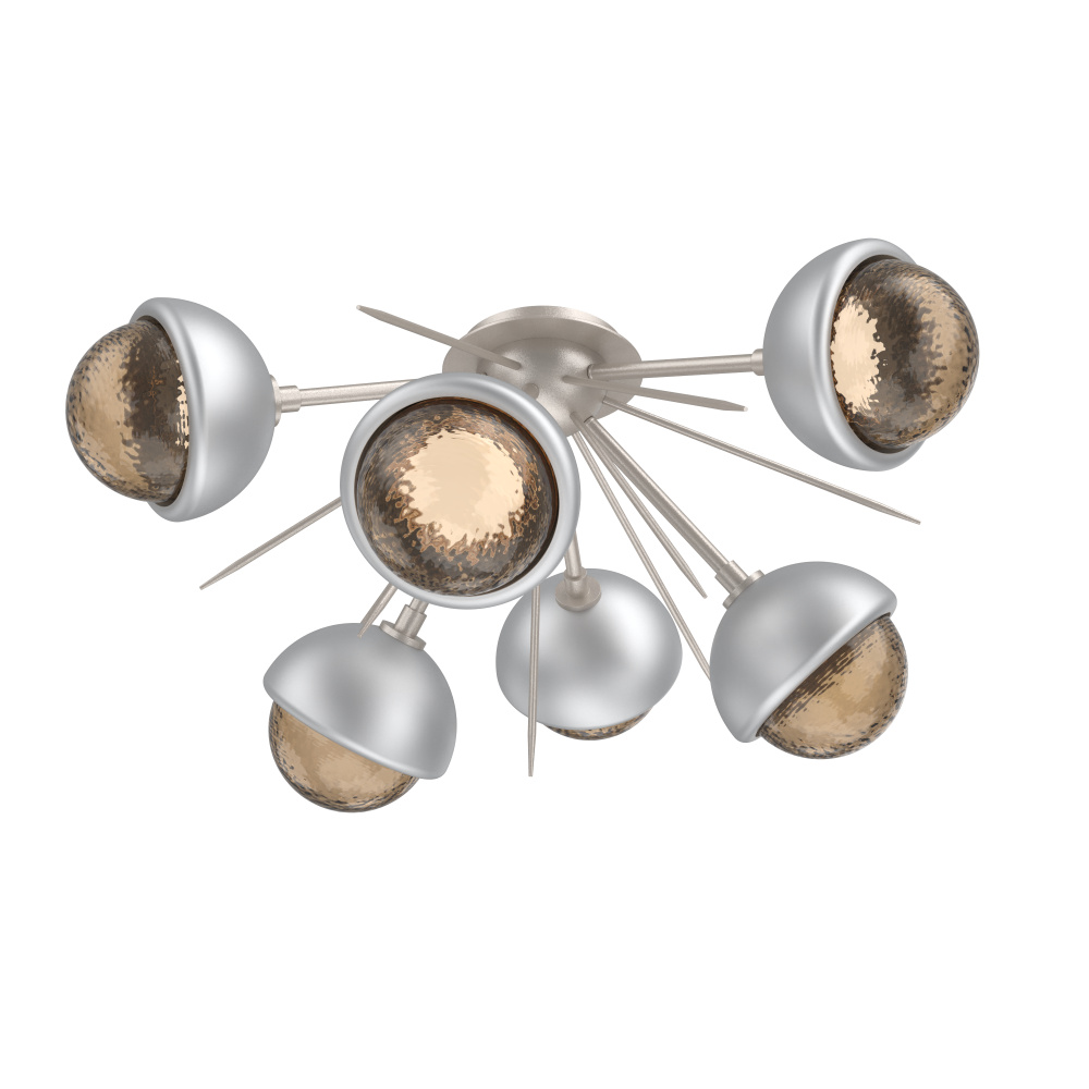 Cabochon Semi Flush Mount Beige Silver