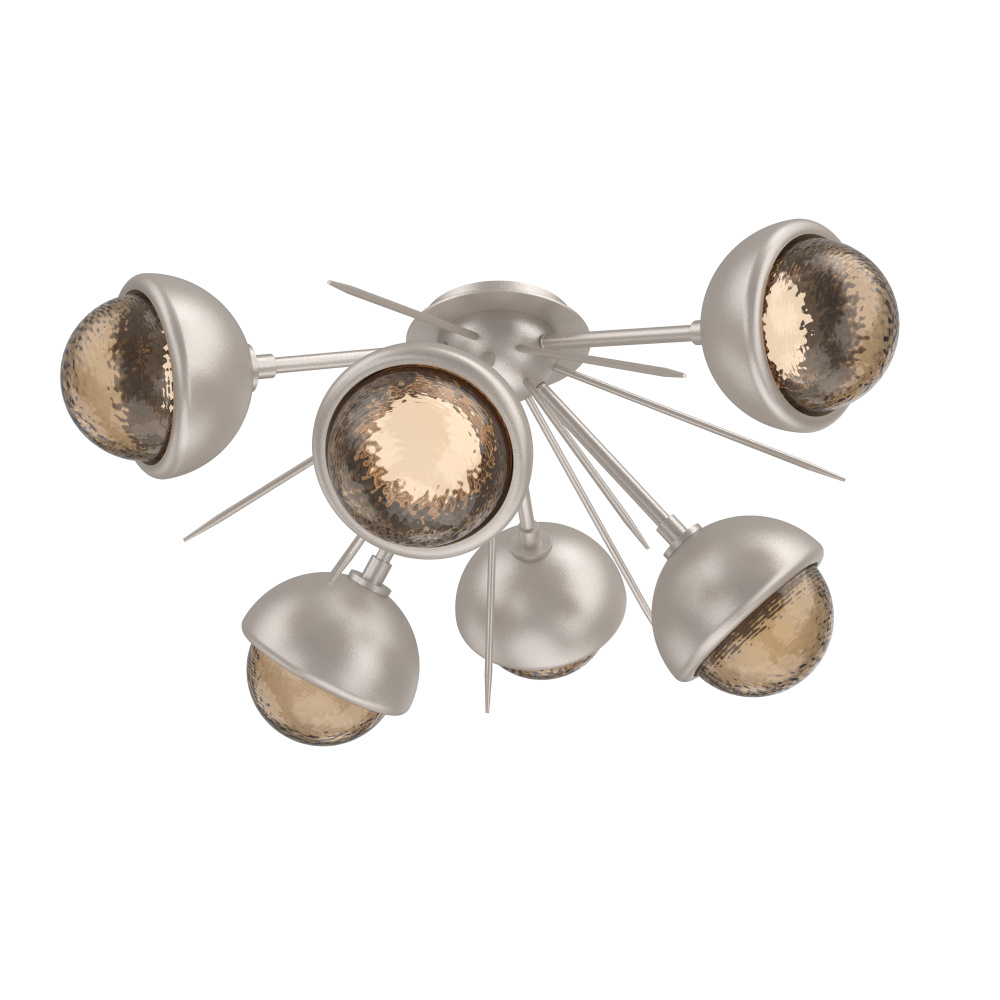 Cabochon Semi Flush Mount Beige Silver
