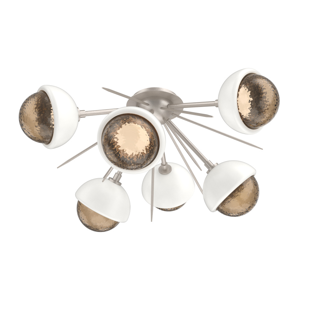 Cabochon Semi Flush Mount Beige Silver