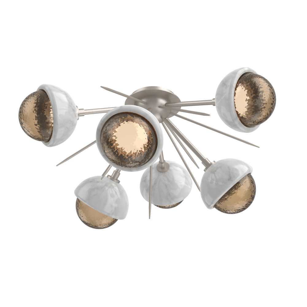 Cabochon Semi Flush Mount Beige Silver