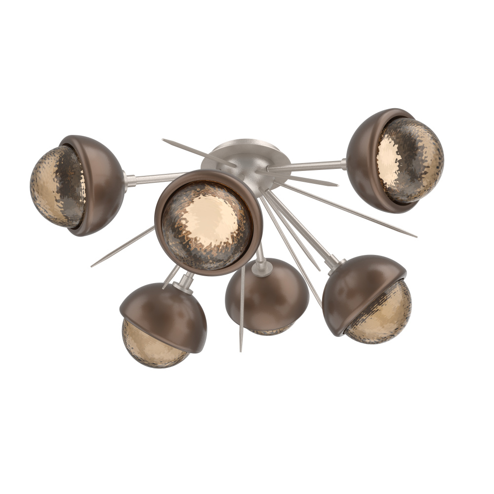 Cabochon Semi Flush Mount Beige Silver