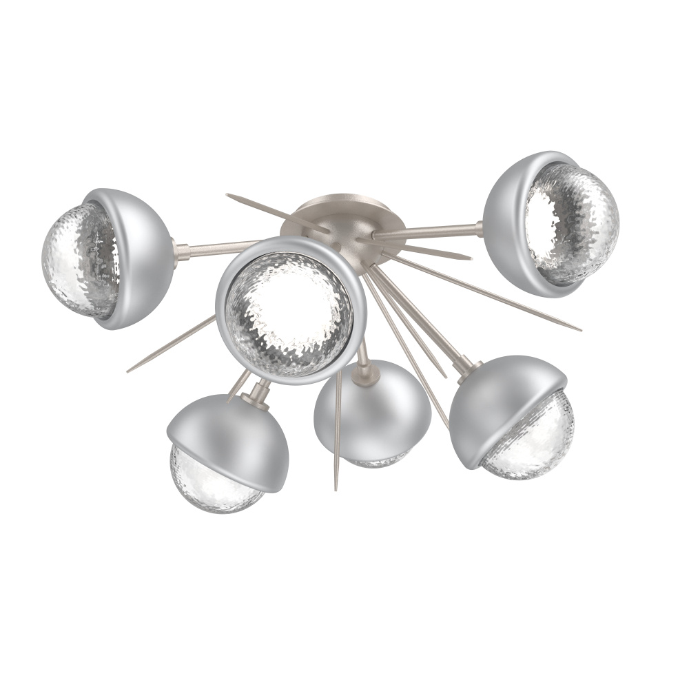 Cabochon Semi Flush Mount Beige Silver