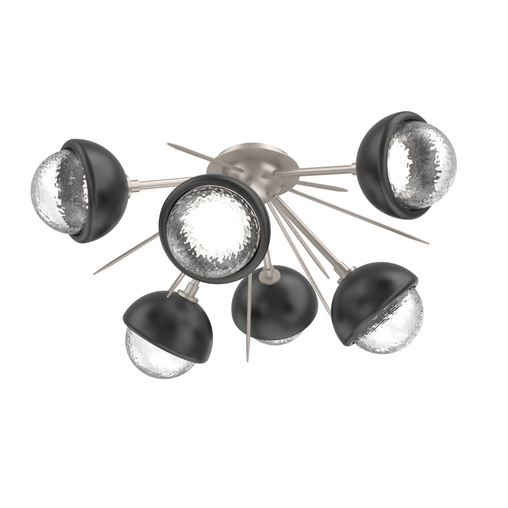 Cabochon Semi Flush Mount Beige Silver