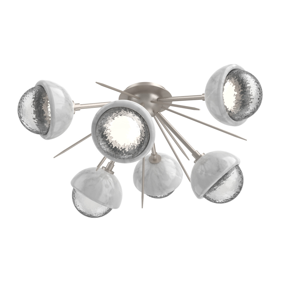 Cabochon Semi Flush Mount Beige Silver