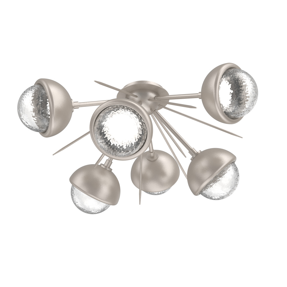 Cabochon Semi Flush Mount Beige Silver