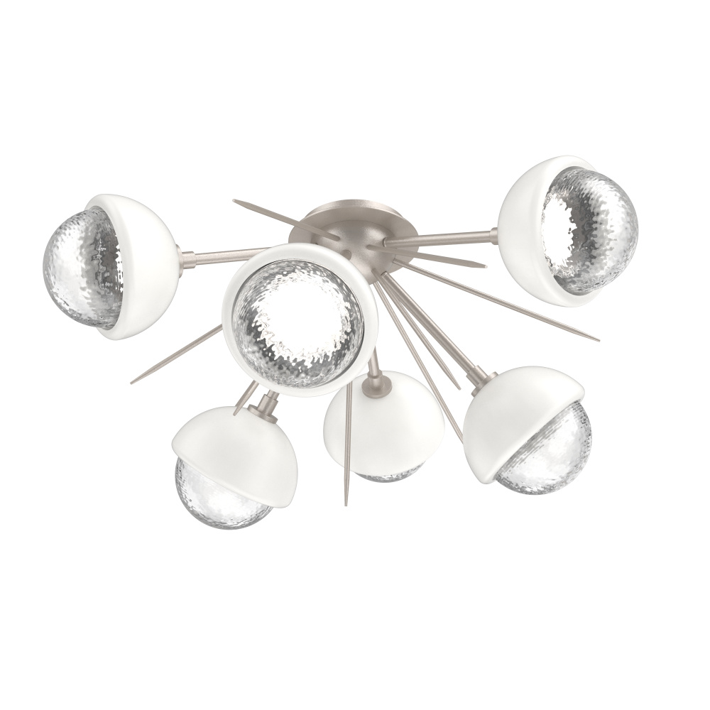 Cabochon Semi Flush Mount Beige Silver