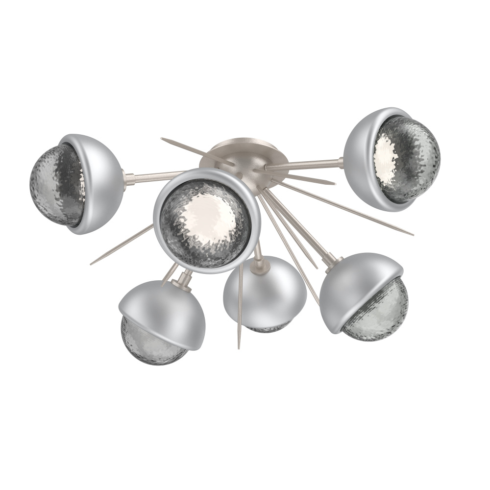 Cabochon Semi Flush Mount Beige Silver