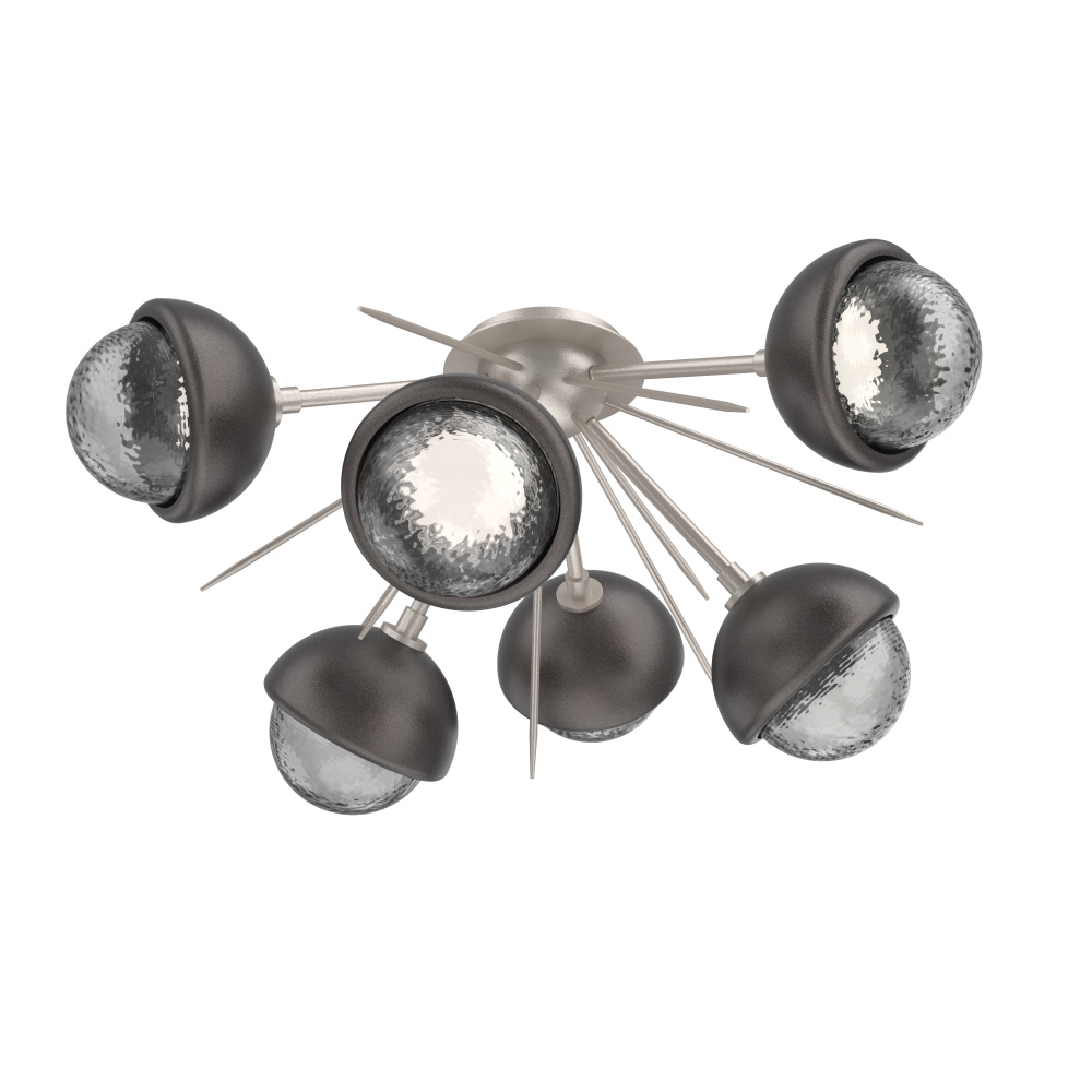 Cabochon Semi Flush Mount Beige Silver