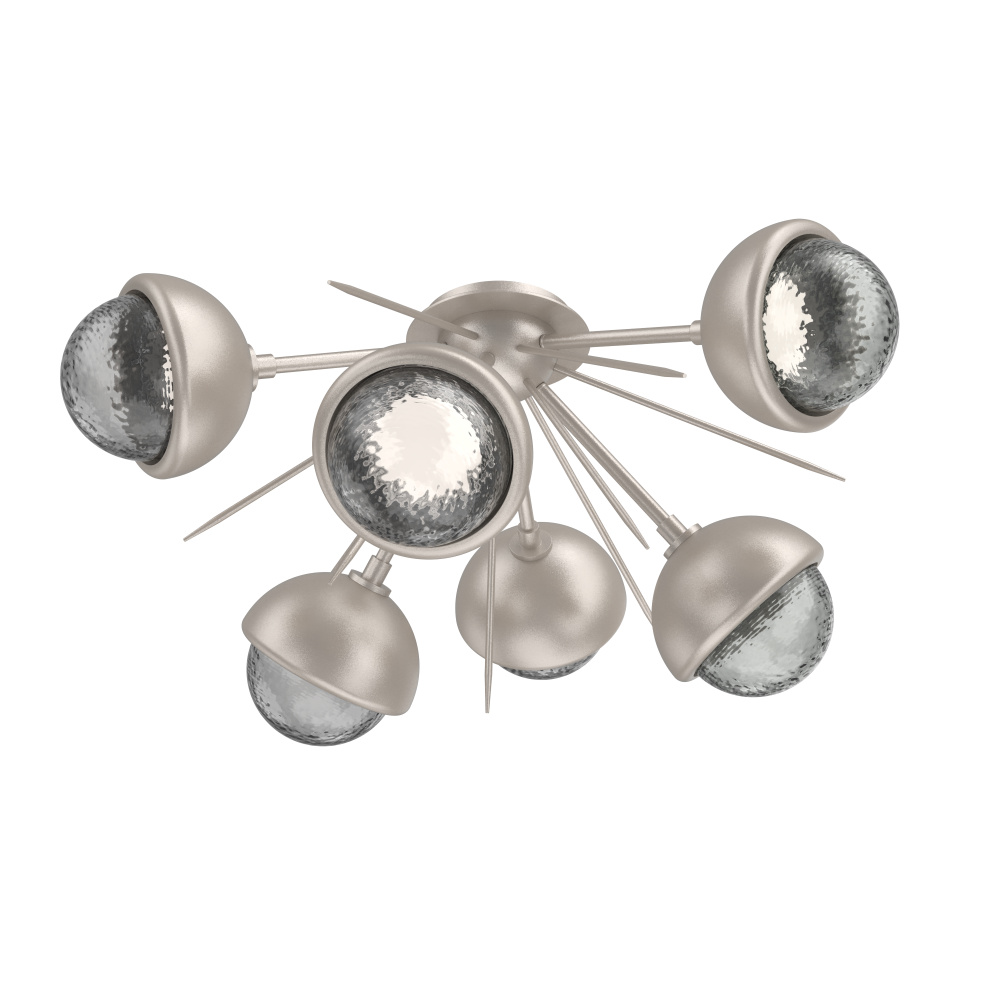 Cabochon Semi Flush Mount Beige Silver