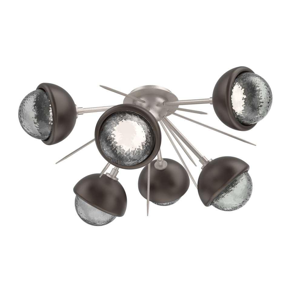 Cabochon Semi Flush Mount Beige Silver