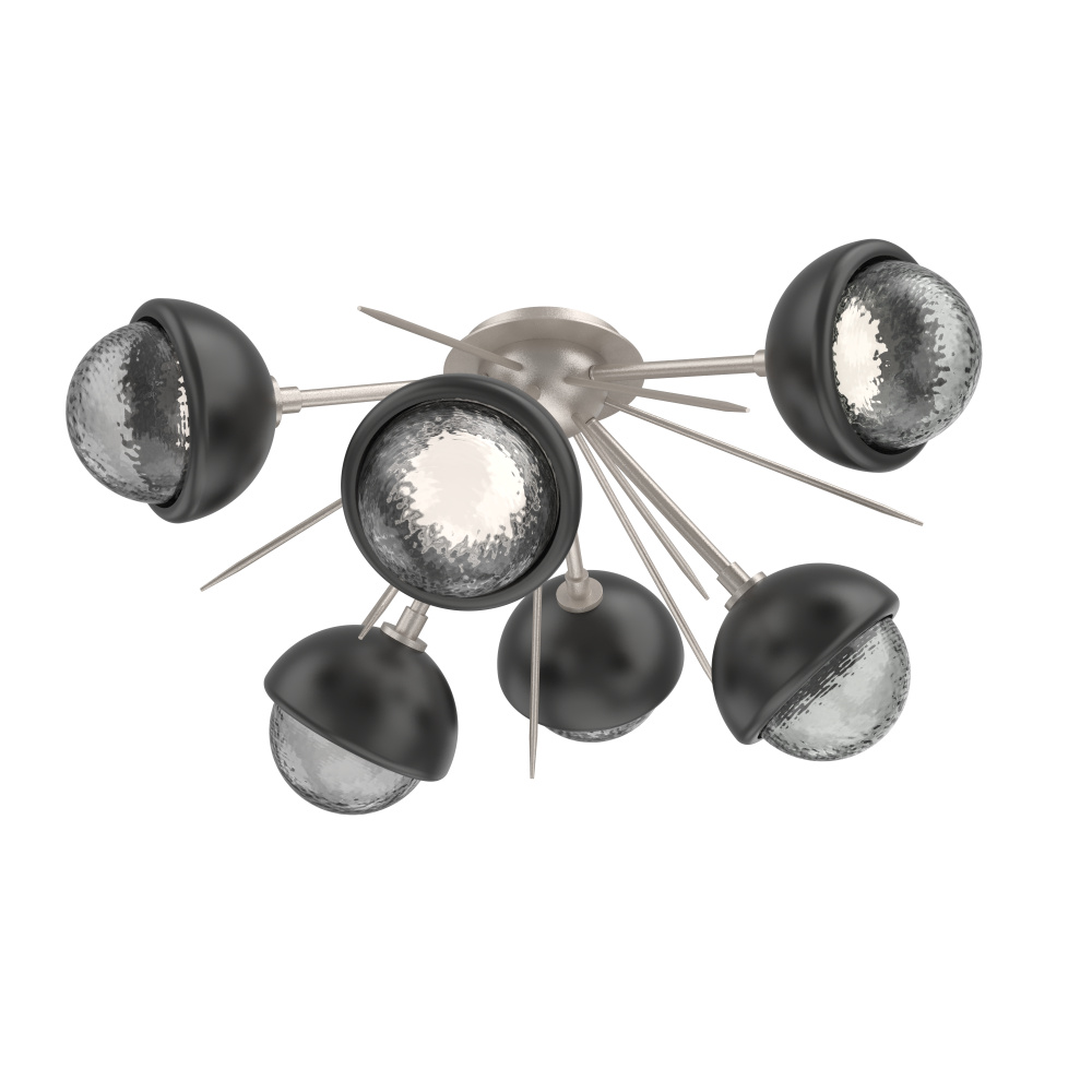 Cabochon Semi Flush Mount Beige Silver