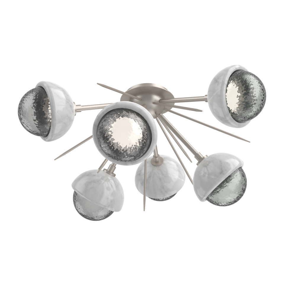 Cabochon Semi Flush Mount Beige Silver