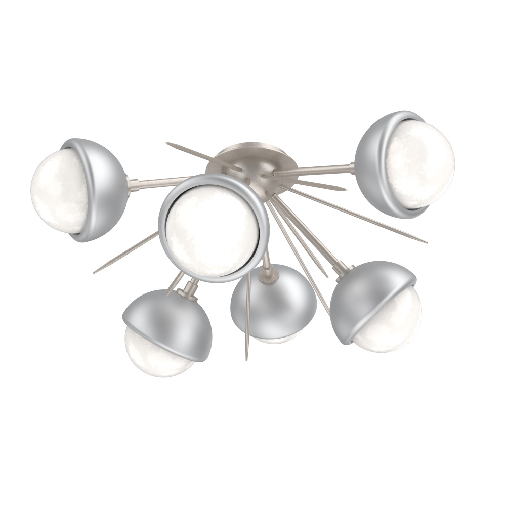 Cabochon Semi Flush Mount Beige Silver
