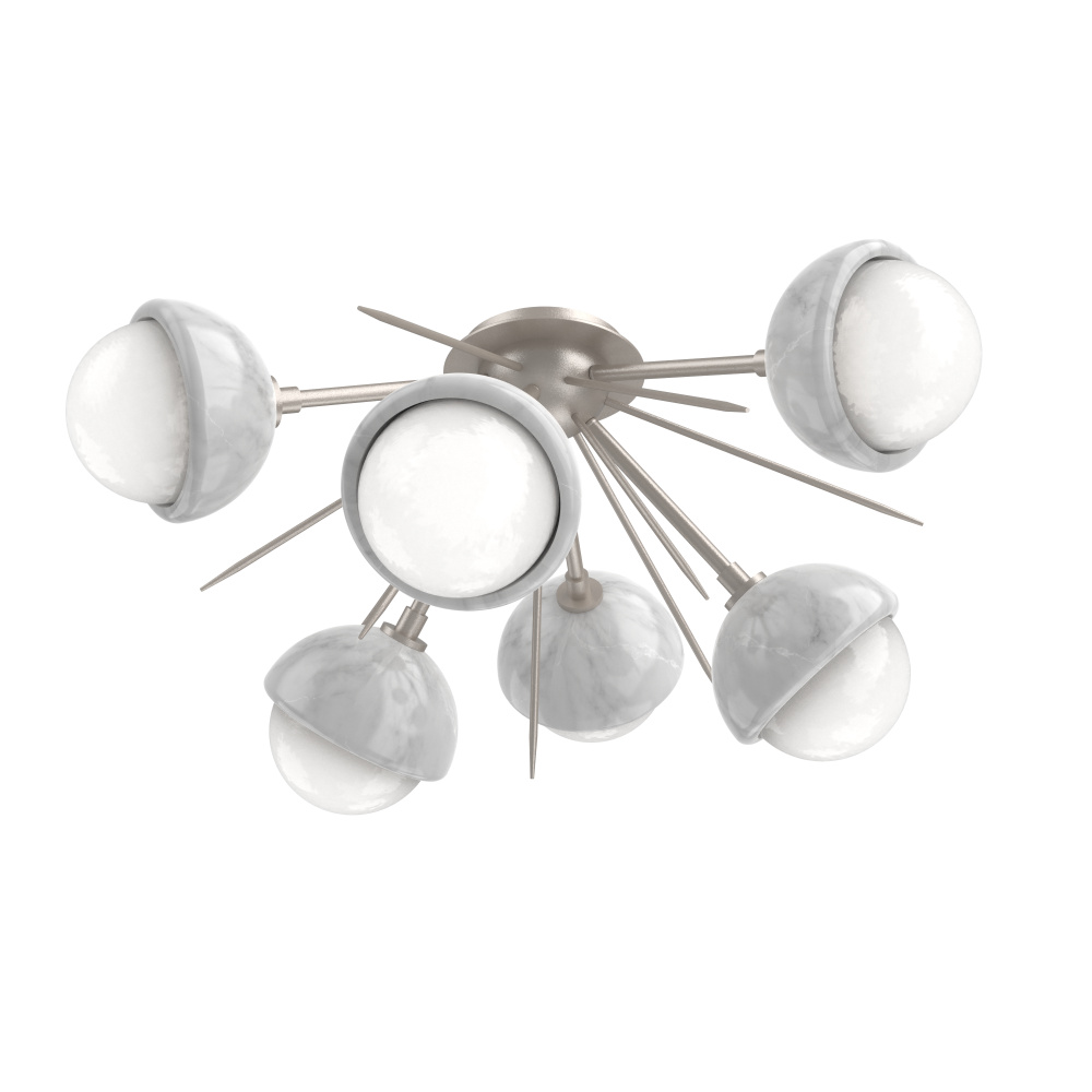 Cabochon Semi Flush Mount Beige Silver