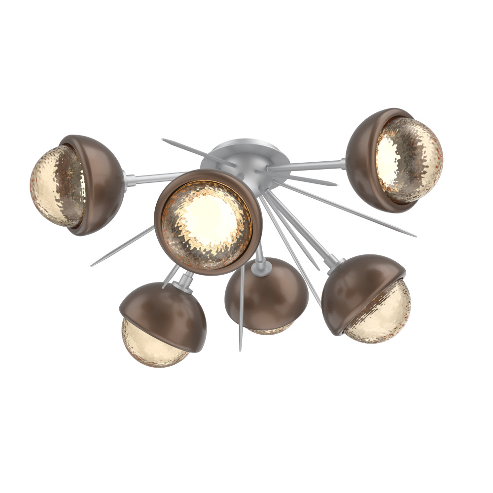 Cabochon Semi Flush Mount Classic Silver