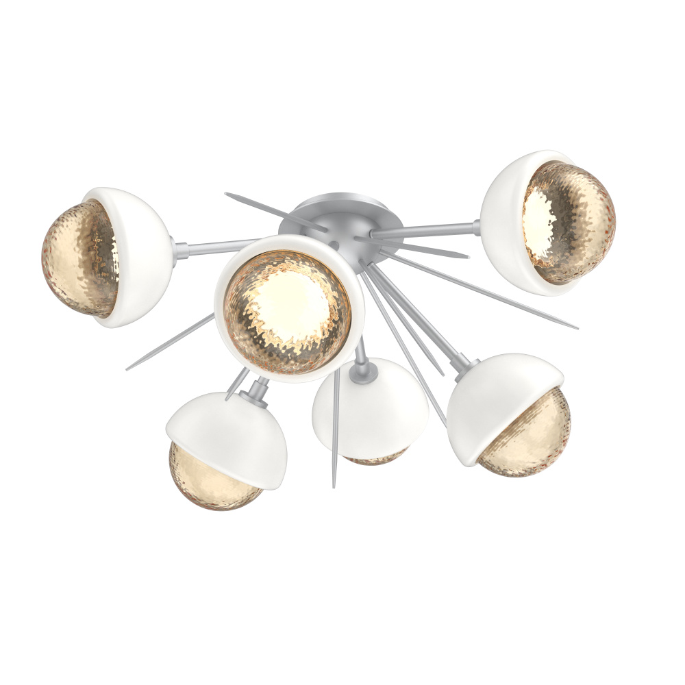 Cabochon Semi Flush Mount Classic Silver