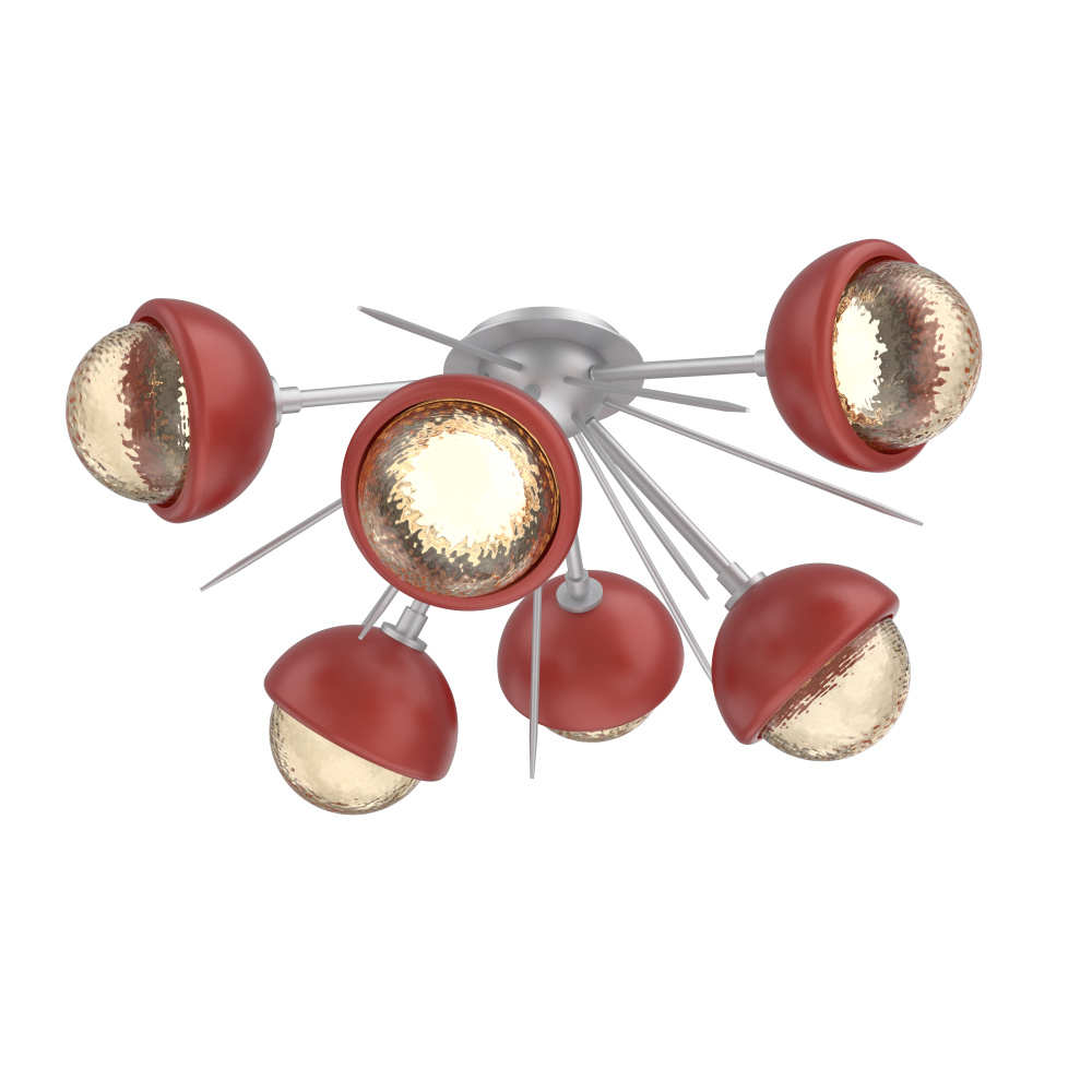 Cabochon Semi Flush Mount Classic Silver