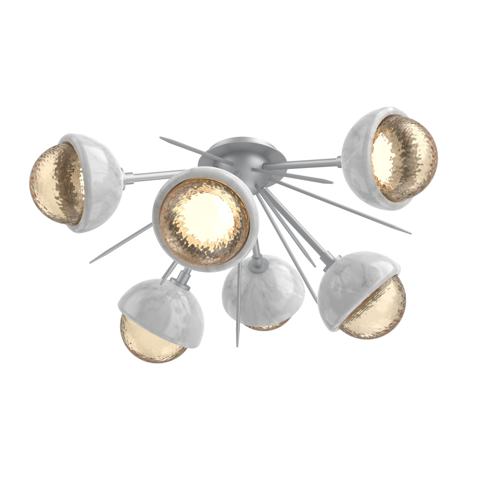 Cabochon Semi Flush Mount Classic Silver