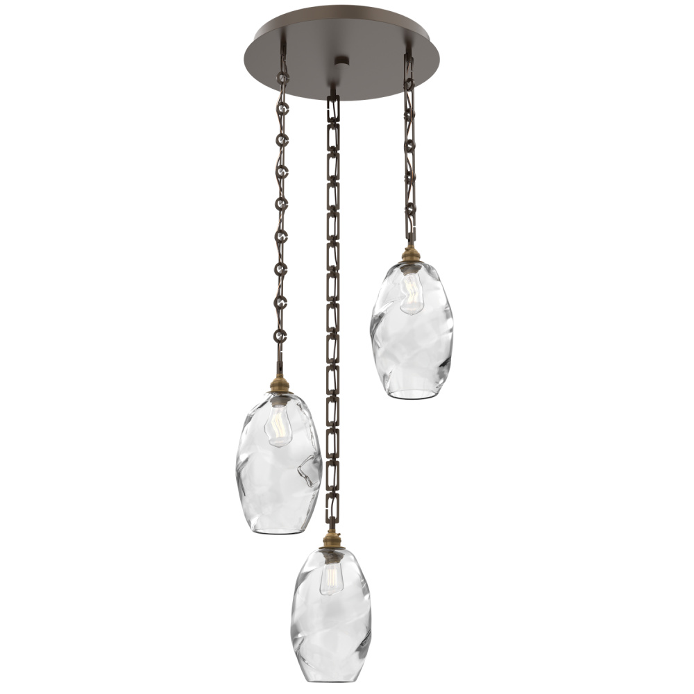 Ellisse Round 3pc Multi-Pendant with Chain