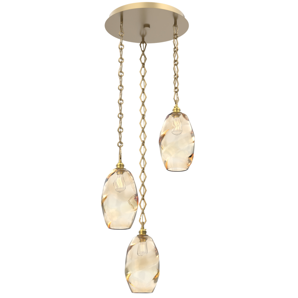 Ellisse Round 3pc Multi-Pendant with Chain