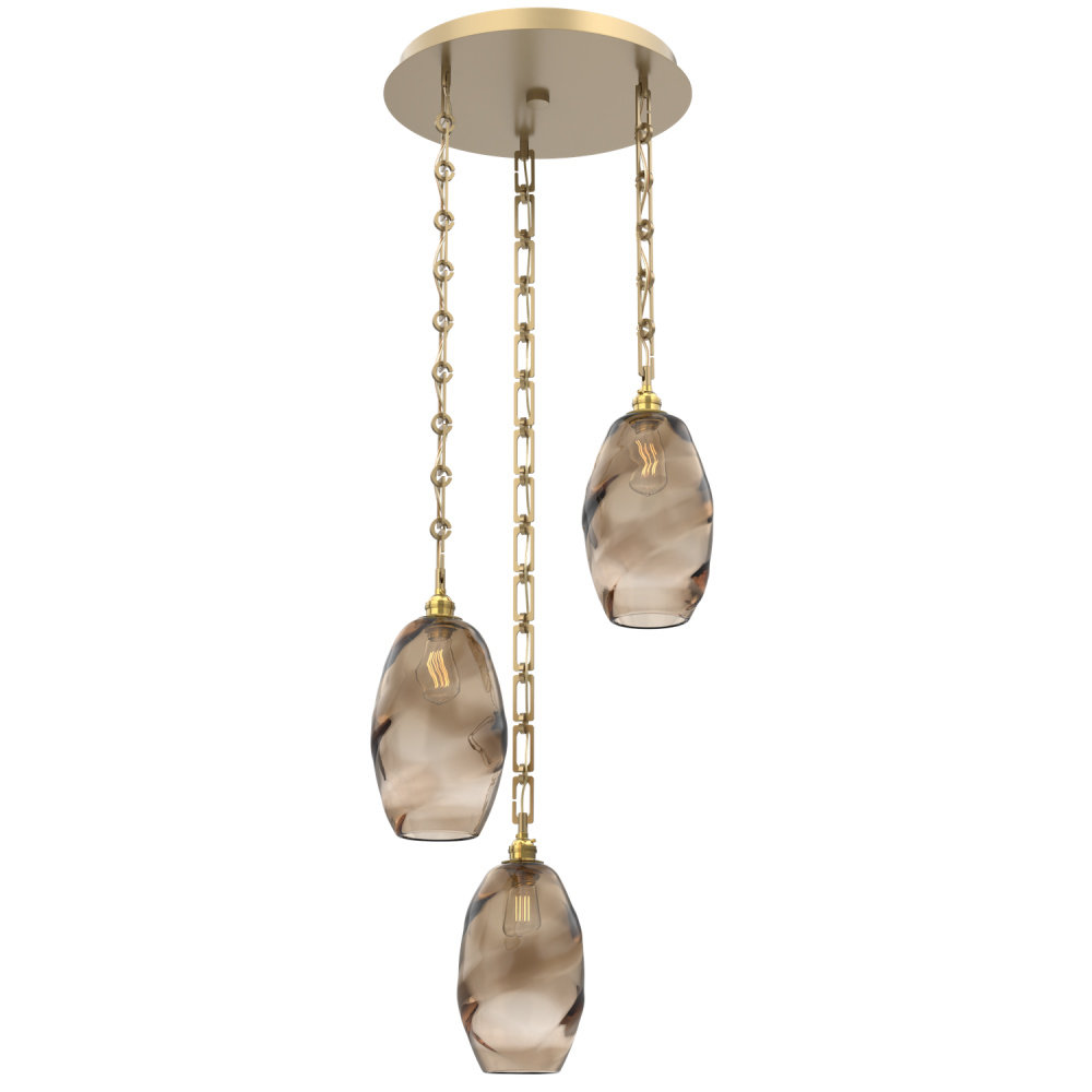 Ellisse Round 3pc Multi-Pendant with Chain
