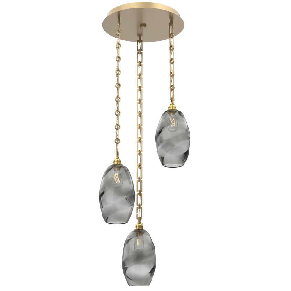 Ellisse Round 3pc Multi-Pendant with Chain