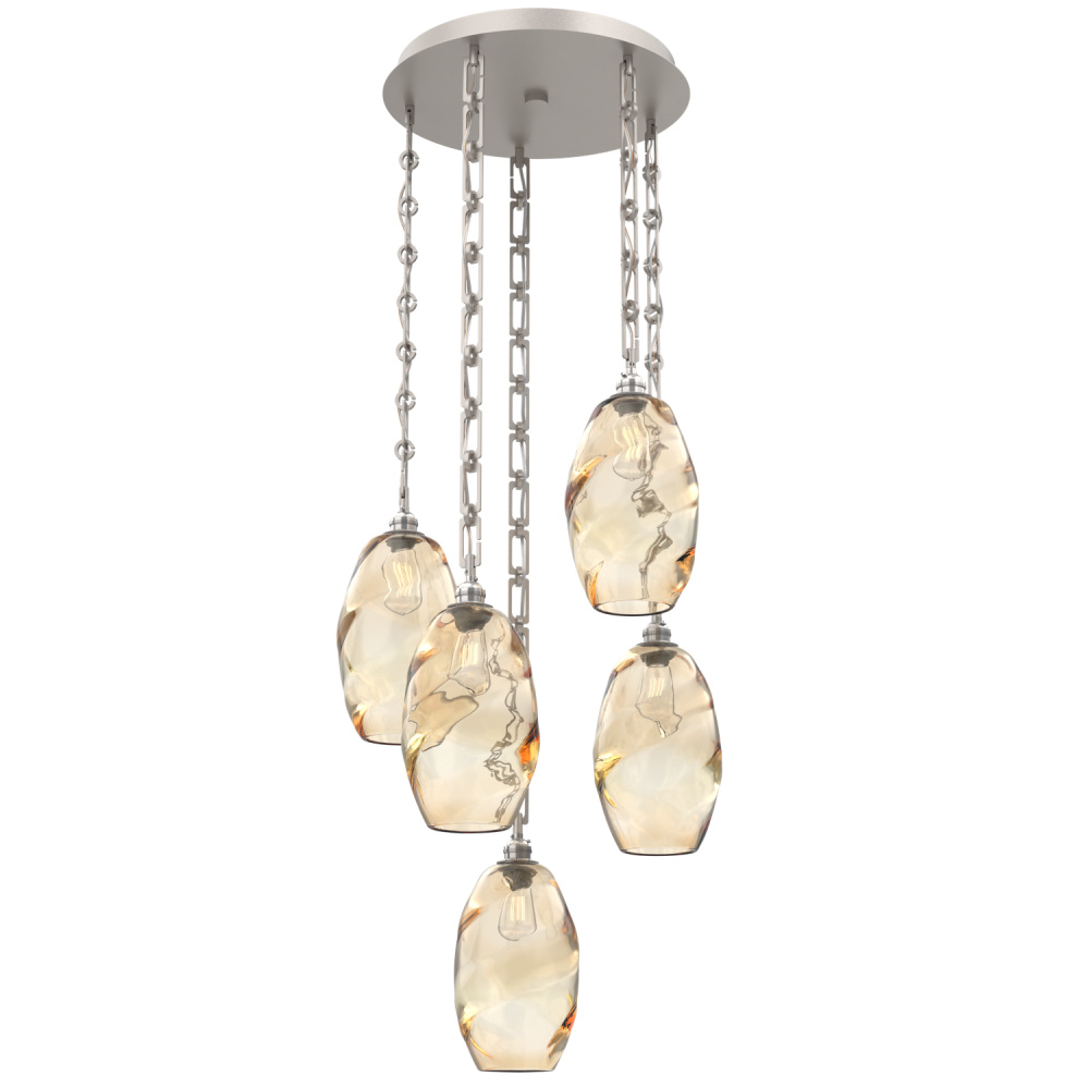 Ellisse Round 5pc Multi-Pendant with Chain