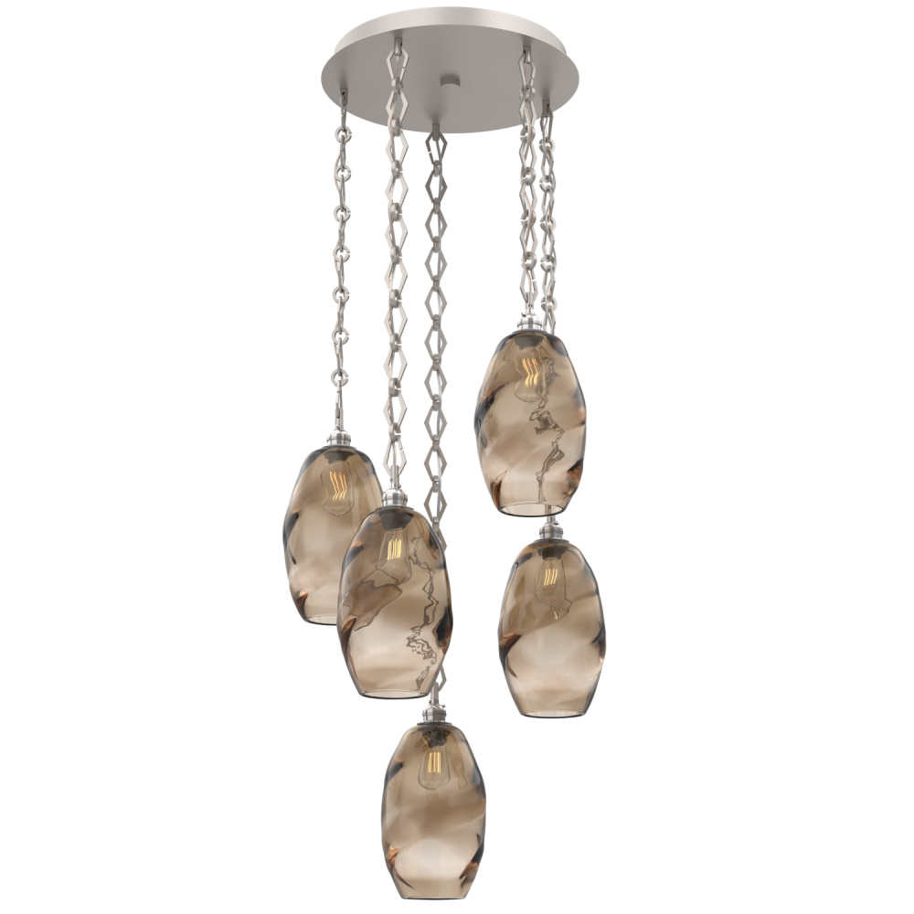 Ellisse Round 5pc Multi-Pendant with Chain