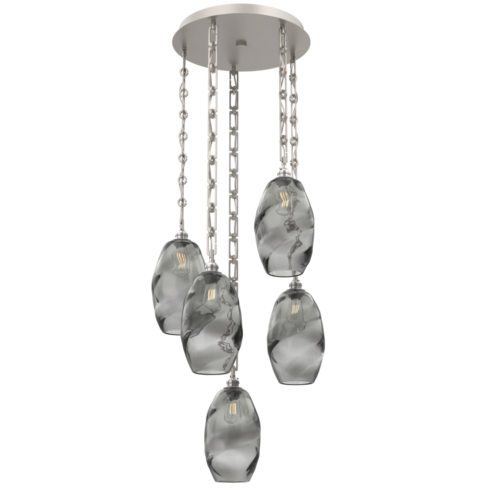 Ellisse Round 5pc Multi-Pendant with Chain
