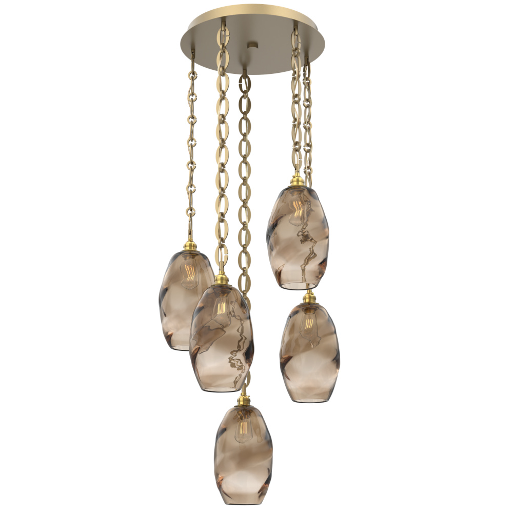 Ellisse Round 5pc Multi-Pendant with Chain