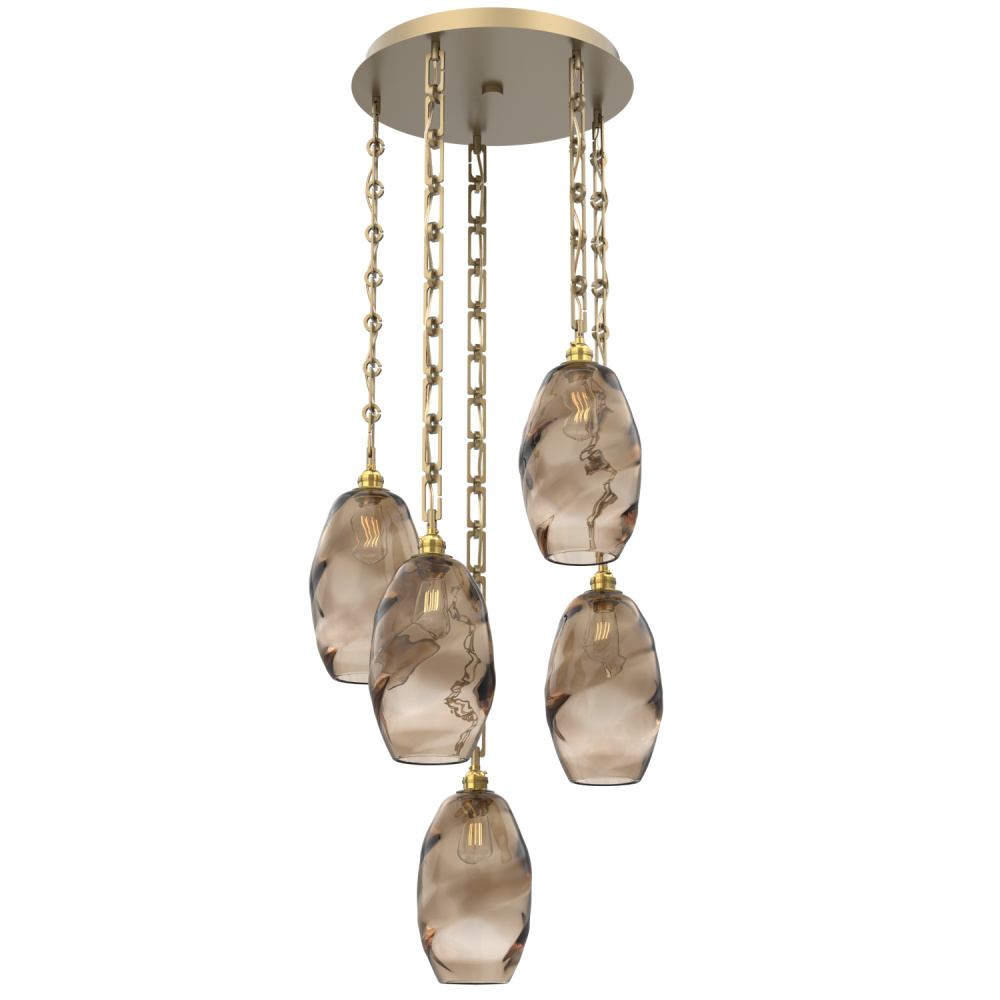 Ellisse Round 5pc Multi-Pendant with Chain