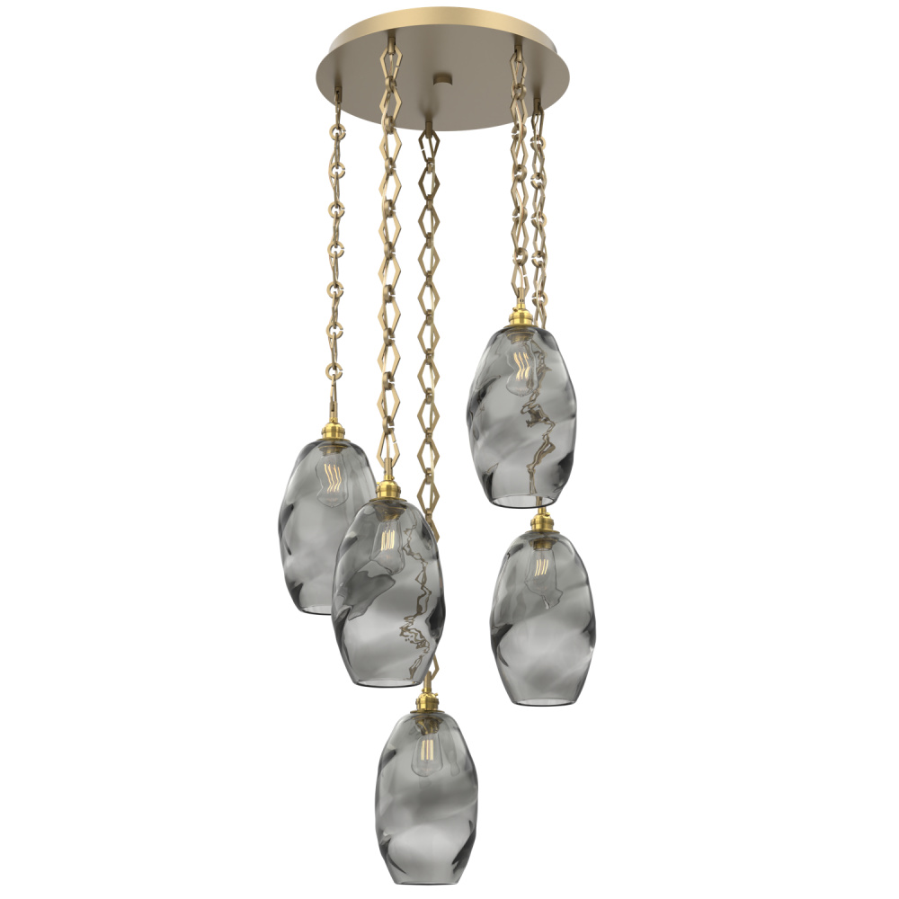 Ellisse Round 5pc Multi-Pendant with Chain