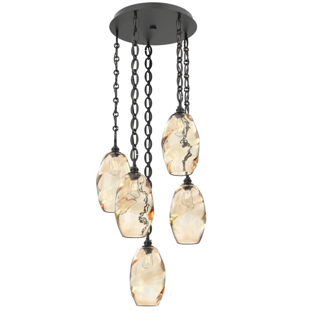 Ellisse Round 5pc Multi-Pendant with Chain