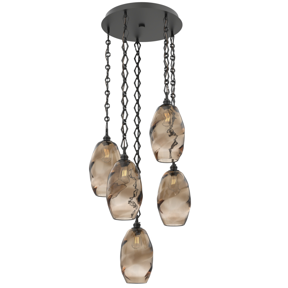 Ellisse Round 5pc Multi-Pendant with Chain