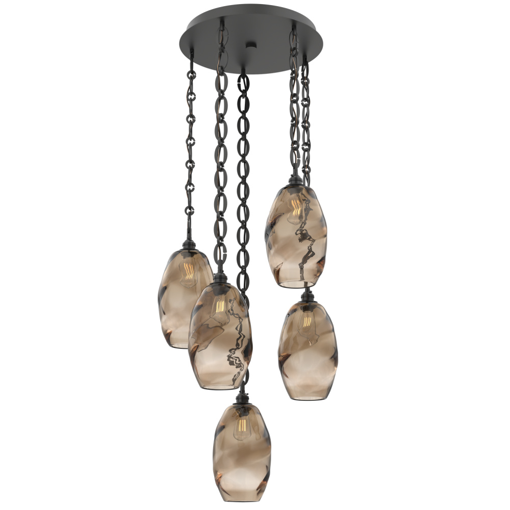 Ellisse Round 5pc Multi-Pendant with Chain