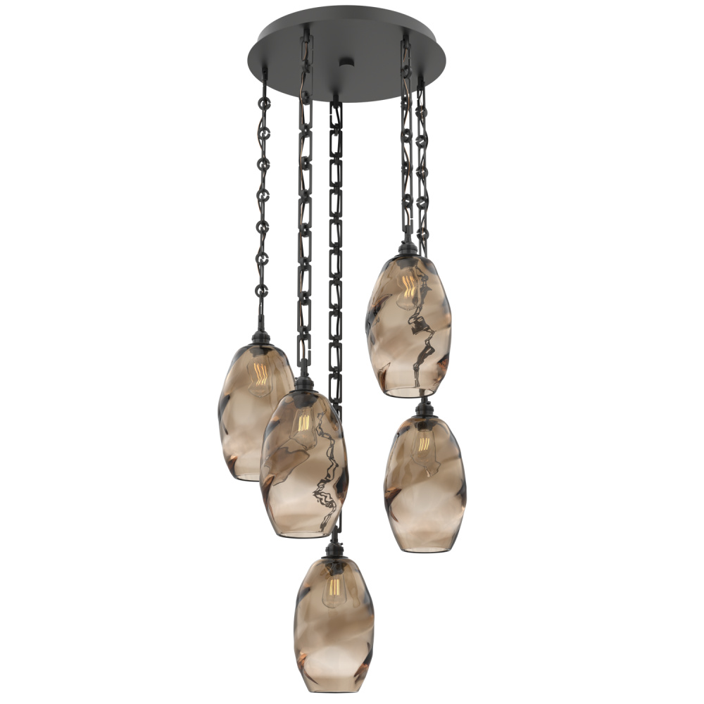 Ellisse Round 5pc Multi-Pendant with Chain
