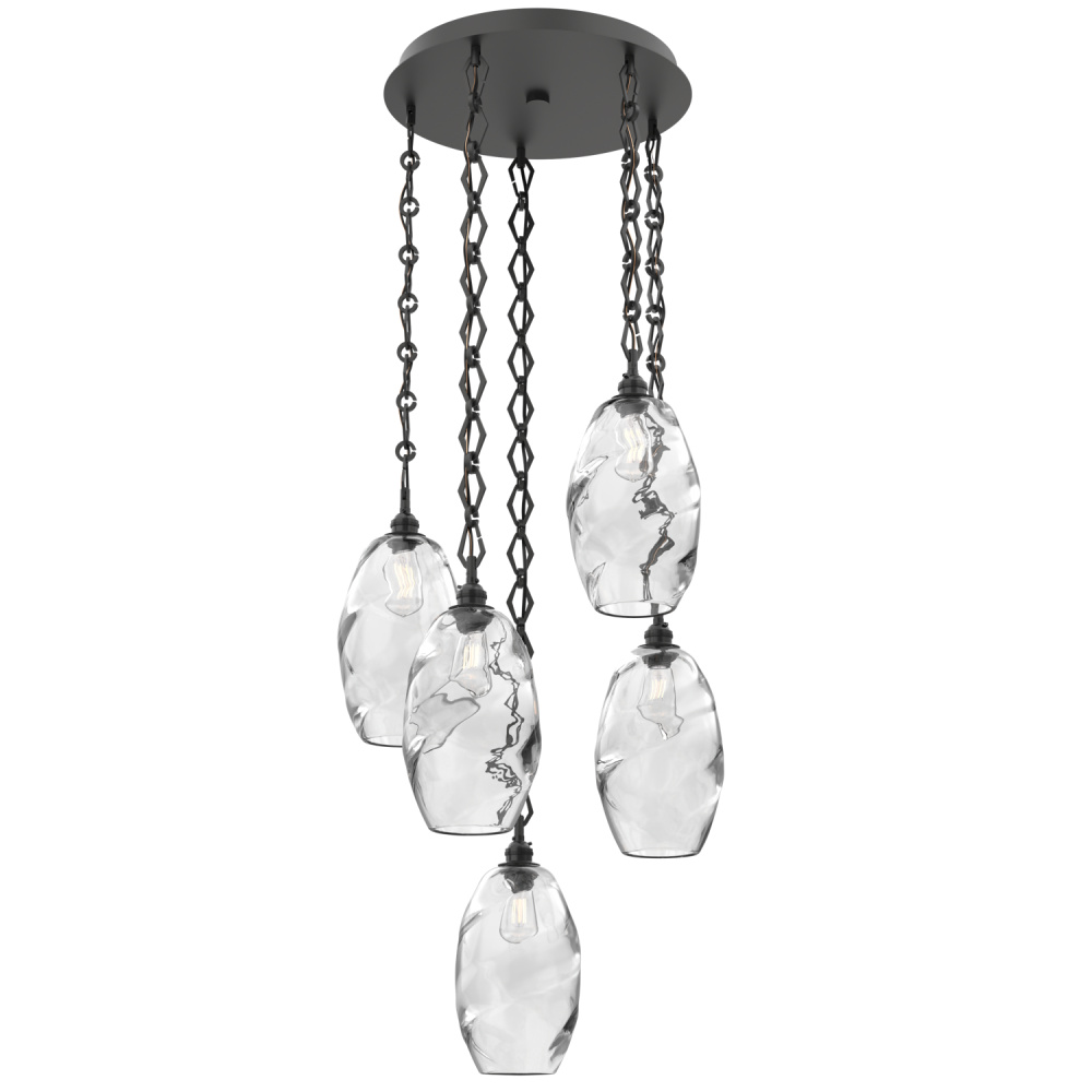 Ellisse Round 5pc Multi-Pendant with Chain