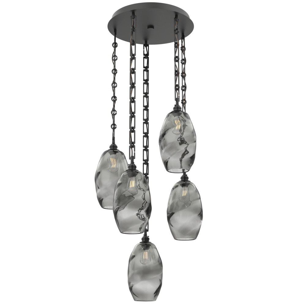 Ellisse Round 5pc Multi-Pendant Chain