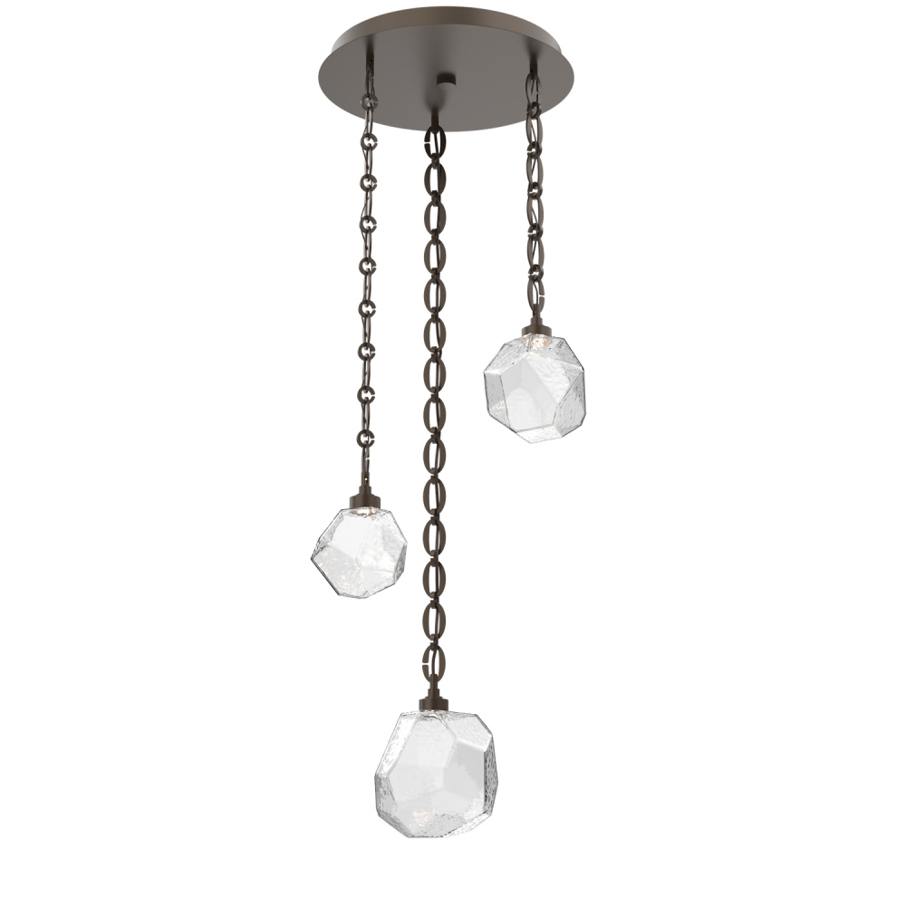 Gem Round 3pc Multi-Pendant with Chain