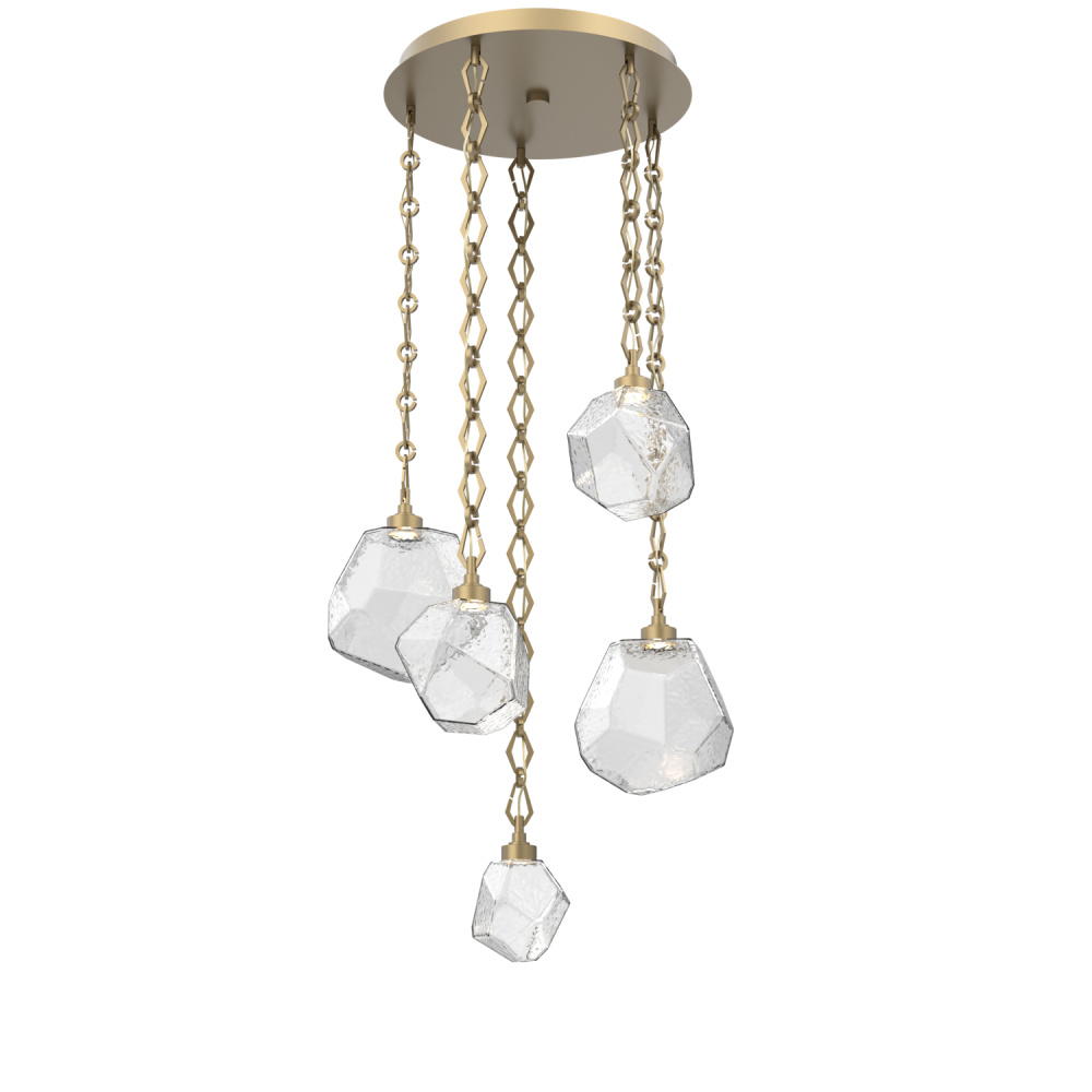 Gem Round 5pc Multi-Pendant with Chain