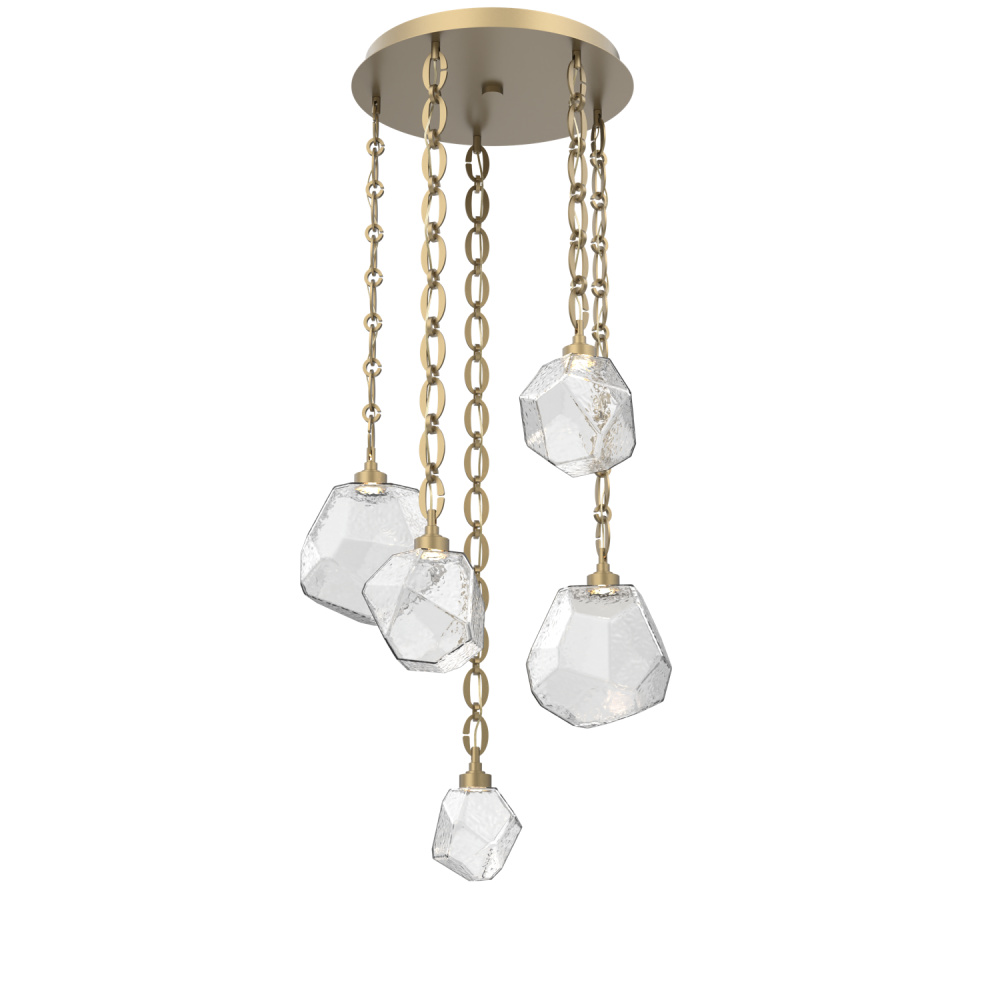 Gem Round 5pc Multi-Pendant with Chain