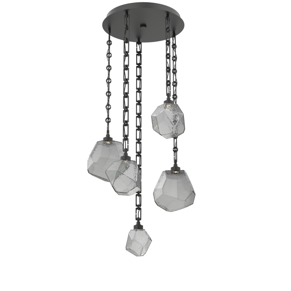 Gem Round 5pc Multi-Pendant with Chain