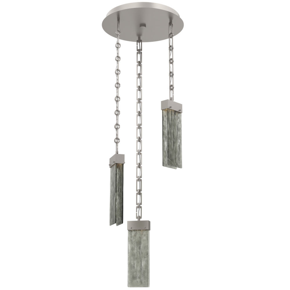 Parallel Round 3pc Multi-Pendant with Chain