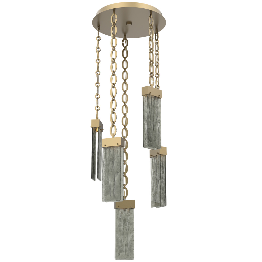 Parallel Round 5pc Multi-Pendant with Chain