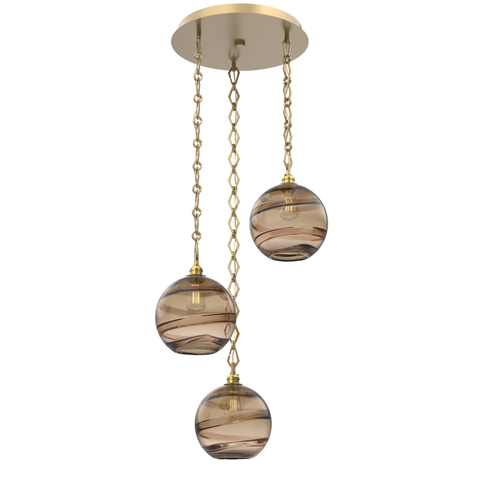 Terra Round 3pc Multi-Pendant Chain